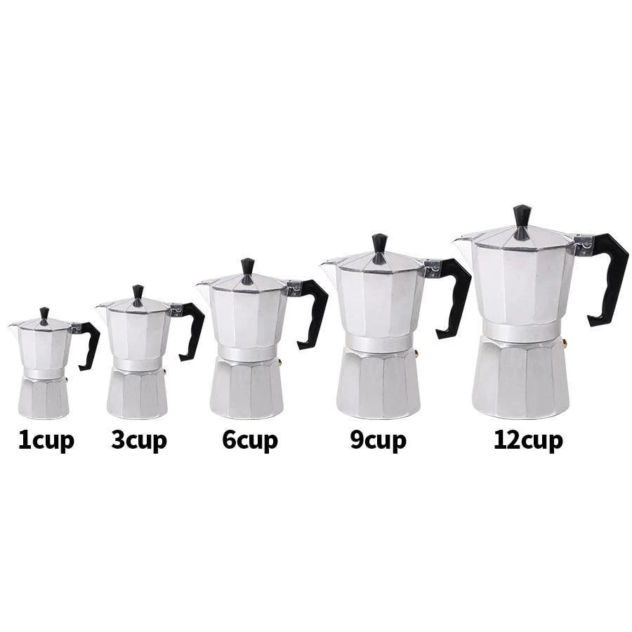 Portable Home Moka Pot Aluminum with Powder Percolator by Bowlift