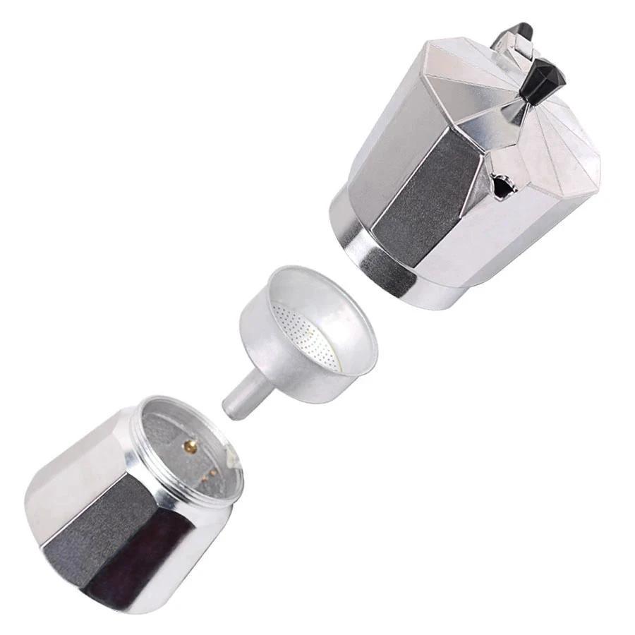 Portable Home Moka Pot Aluminum with Powder Percolator by Bowlift