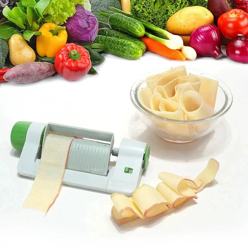 Portable Manual Vegetable Peeler Multi-Function Round Sheet Fruit Slicer by Bowlift