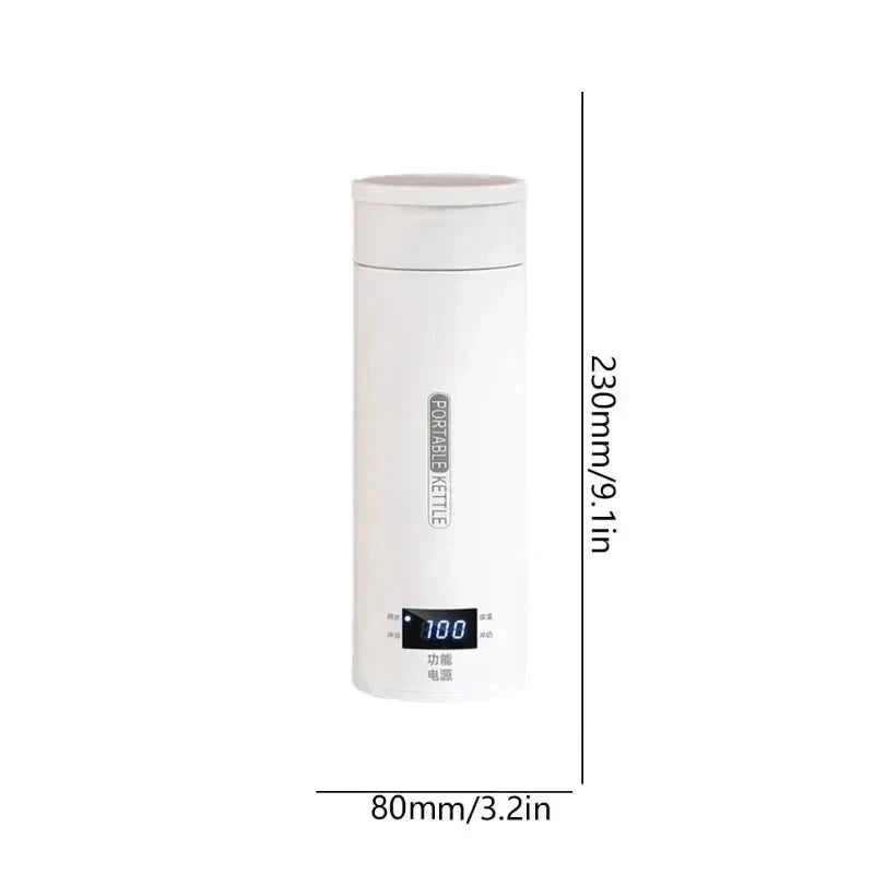 Portable Stainless Steel Electric Kettle Travel Boiler with Thermal Cup by Bowlift