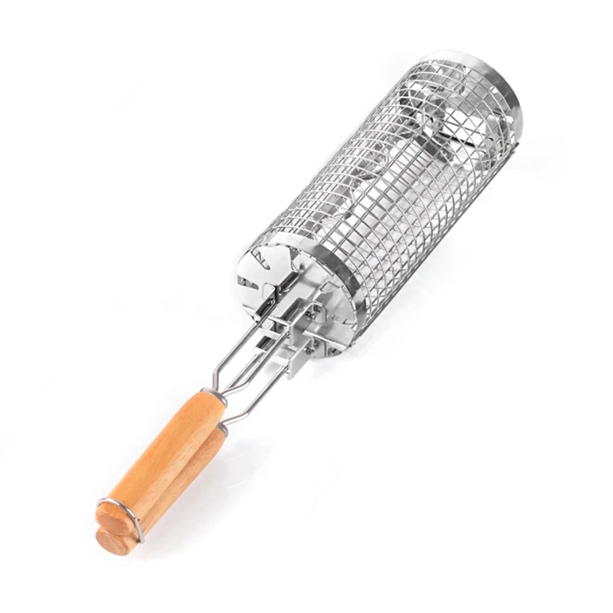 Portable Stainless Steel Rolling Grilling Basket BBQ Grill Accessory by Bowlift