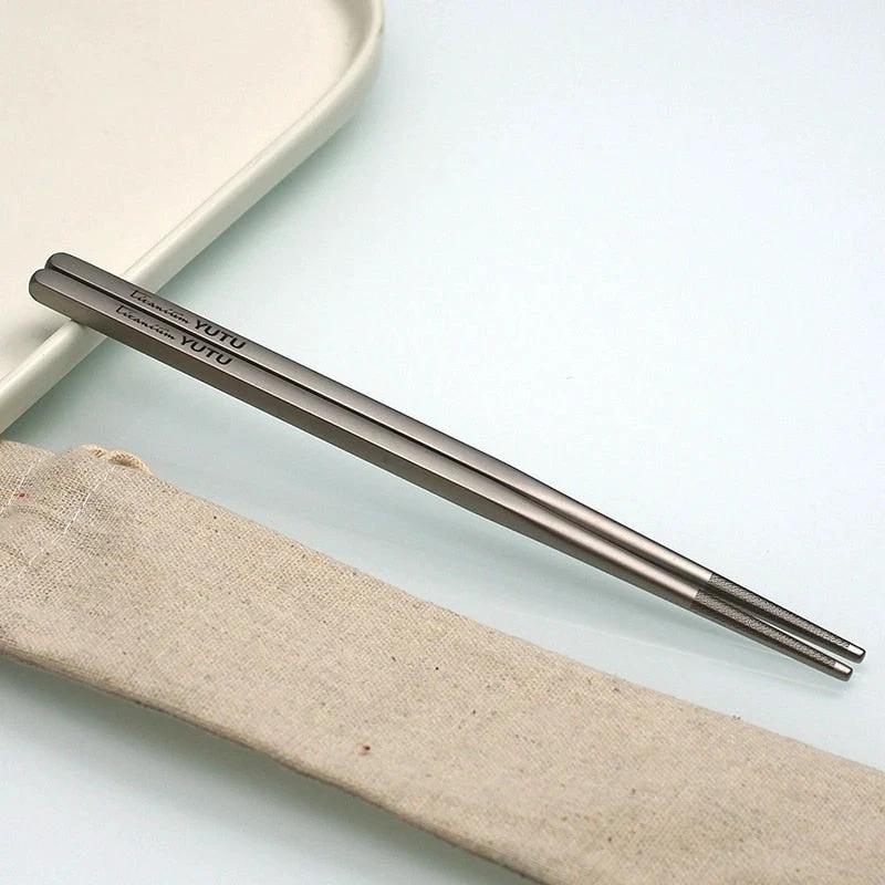Portable Tableware Set Pure Titanium Frosted Travel Dinnerware by Bowlift