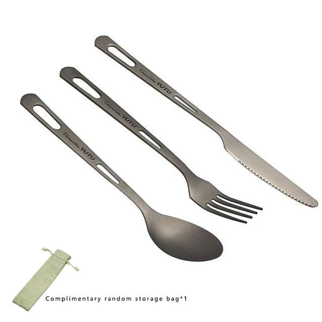 Portable Tableware Set Pure Titanium Frosted Travel Dinnerware by Bowlift