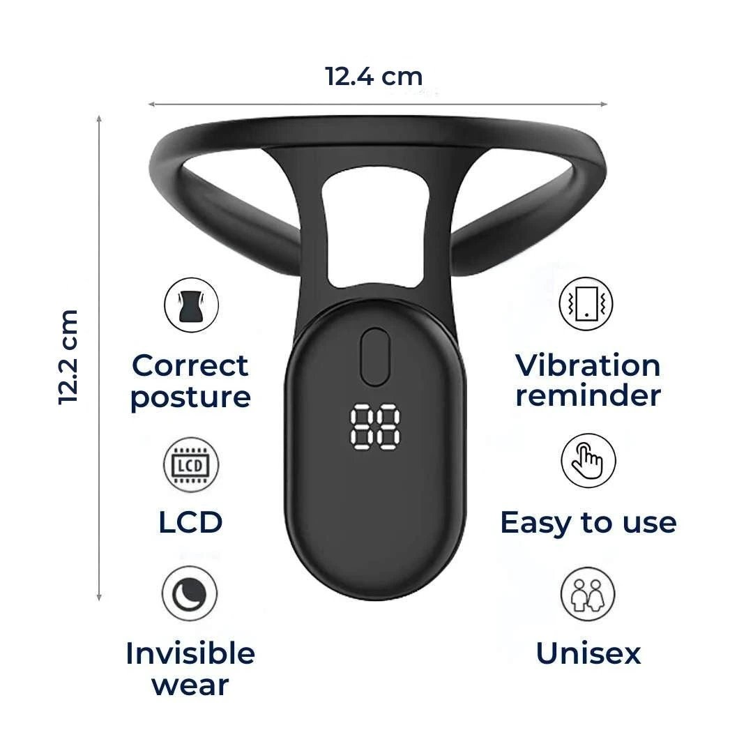 PosturePlus Neck and Back Posture Corrector | Real-Time Feedback - Neck Support and Spine Alignment Bowlift by Bowlift