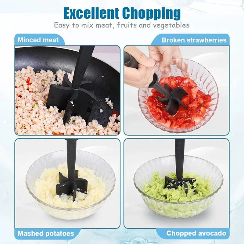 Premium Heat-Resistant Meat Chopper and Masher Potato Beef Smasher by Bowlift