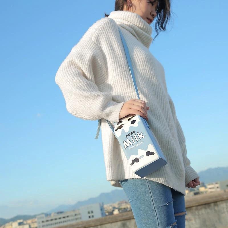 Flava - Milk Carton Handbag by Bowlift