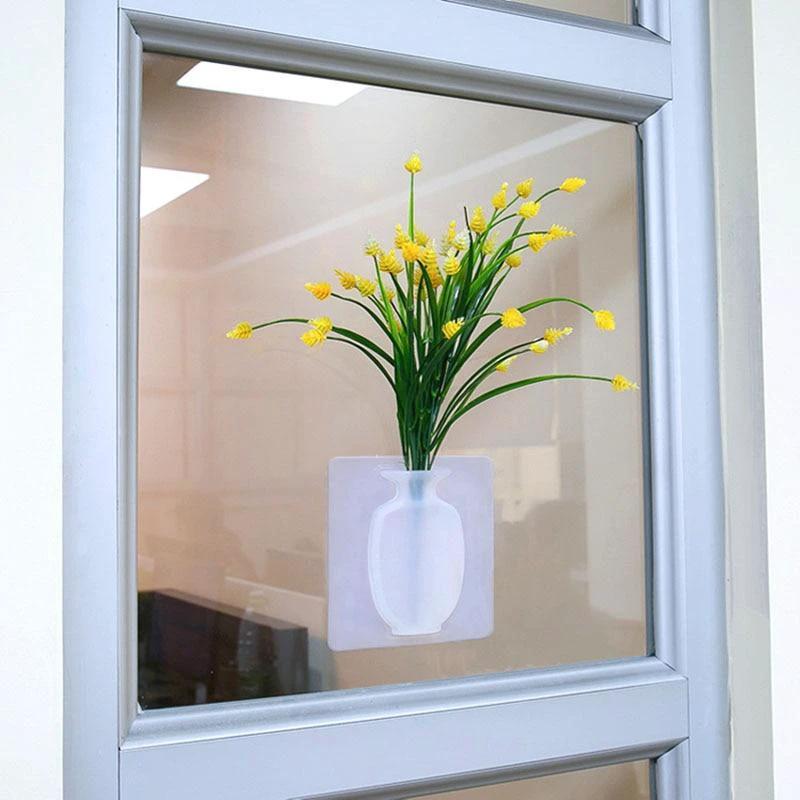 Silicone Sticky Wall Vase by Bowlift