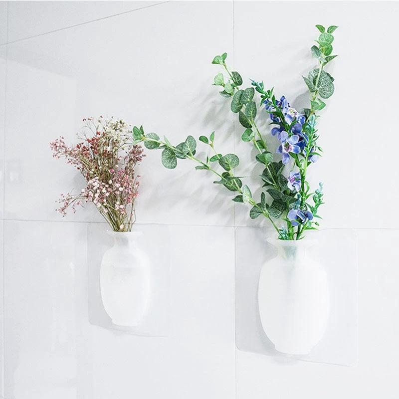 Silicone Sticky Wall Vase by Bowlift