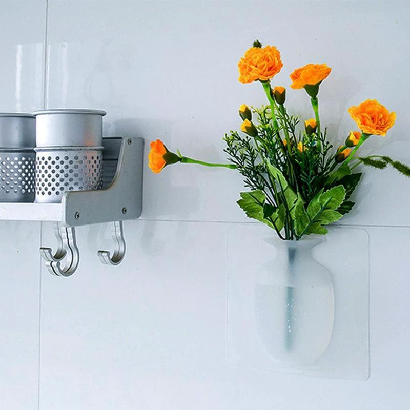 Silicone Sticky Wall Vase by Bowlift