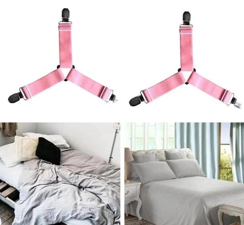 HoldTight - 4 Piece Elastic Bed Sheet Clips by Bowlift