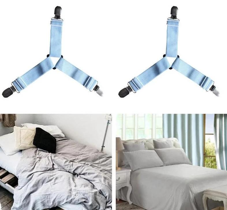 HoldTight - 4 Piece Elastic Bed Sheet Clips by Bowlift