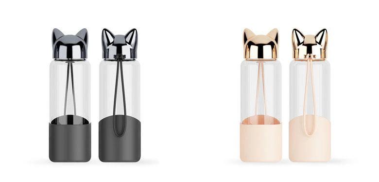 Laia - Cat Ear Portable Water Bottle by Bowlift