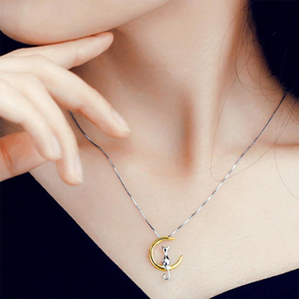 Kat - Moon Swing Necklace by Bowlift