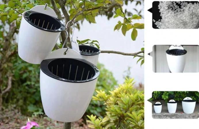 InstanWater - Self Watering Hanging Planter by Bowlift