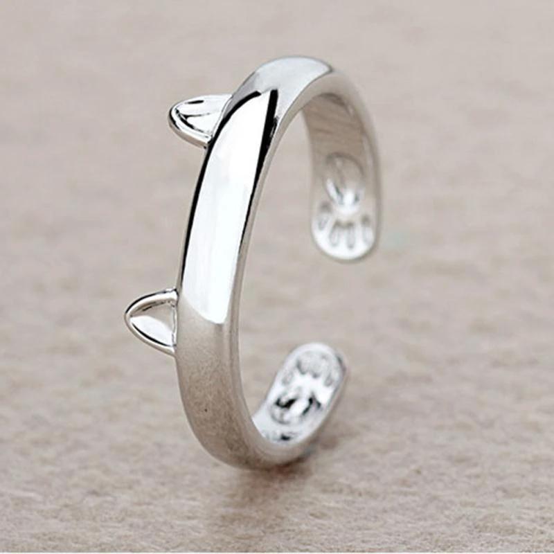 Silver-Plated Cat Ring by Bowlift