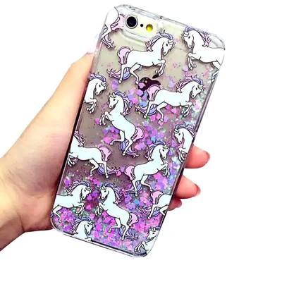 Glitter Unicorn iPhone Case by Bowlift