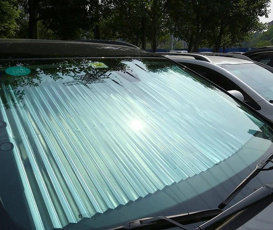 Retractable Front Windshield Sunshade by Bowlift