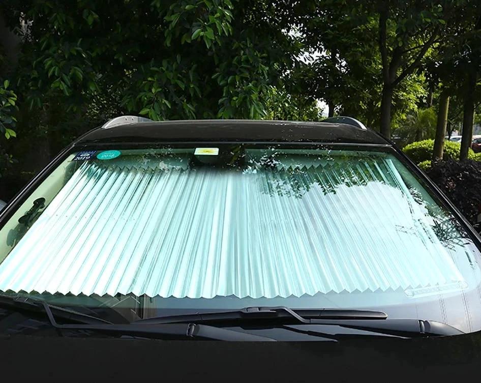 Retractable Front Windshield Sunshade by Bowlift