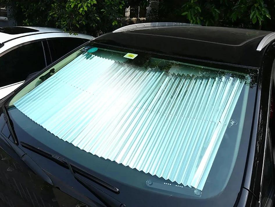 Retractable Front Windshield Sunshade by Bowlift