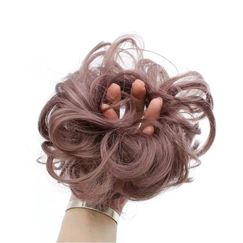 Messy Bun Fake Hair Scrunchie by Bowlift