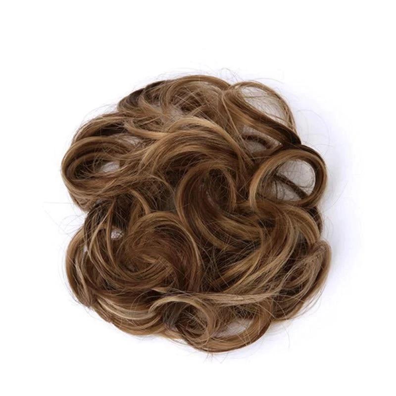 Messy Bun Fake Hair Scrunchie by Bowlift