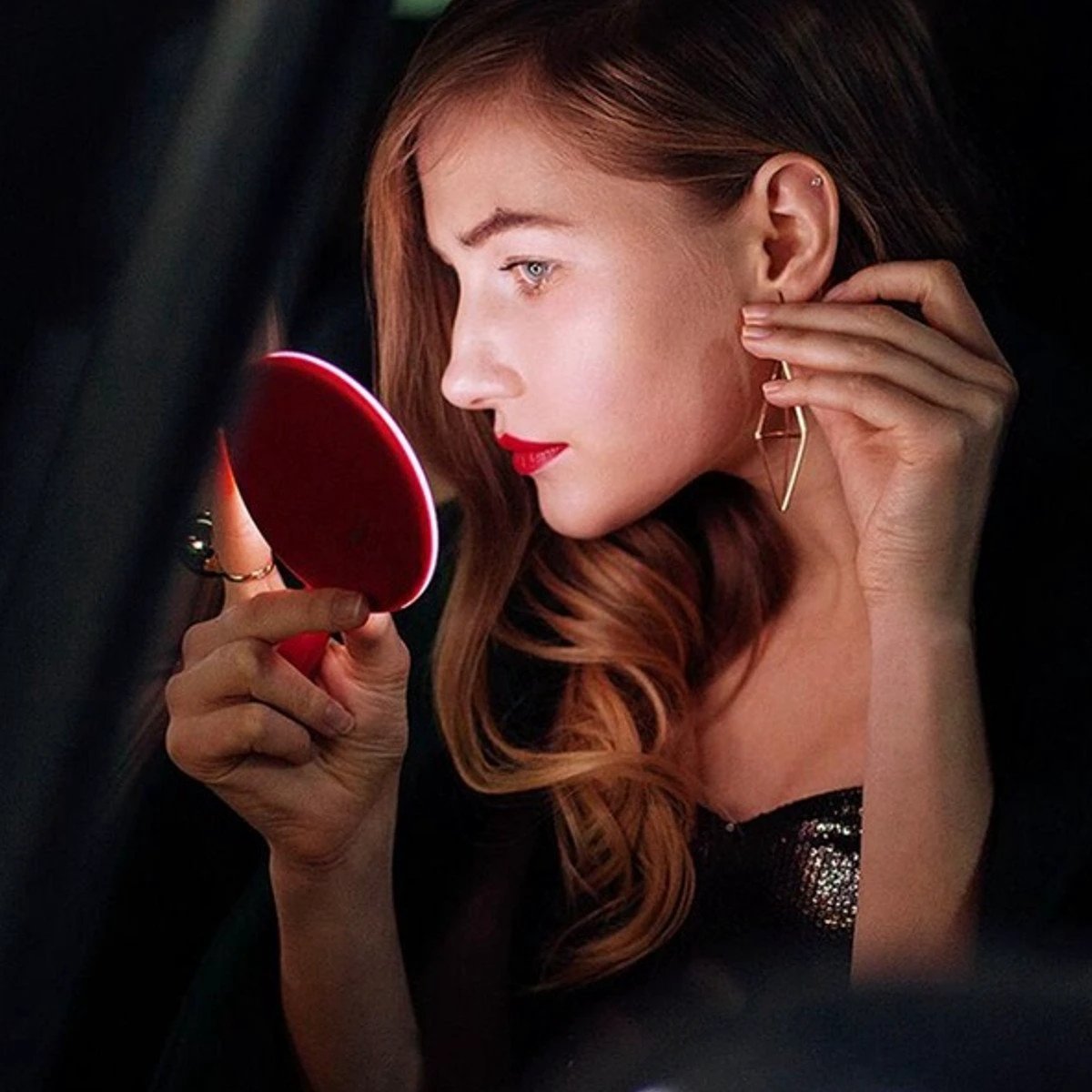 LED Mini Compact Mirror by Bowlift