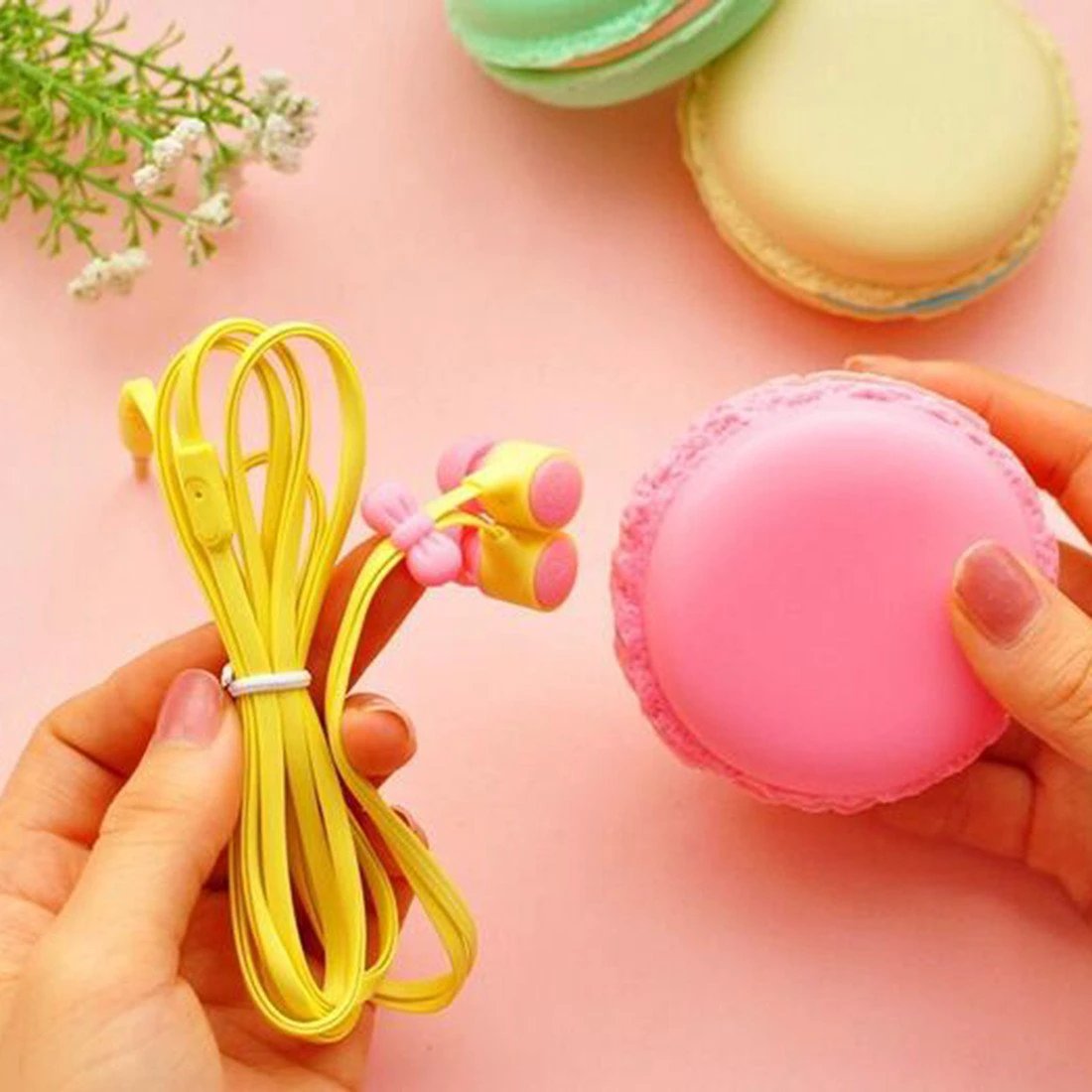 Macaron Earphones - with Case by Bowlift
