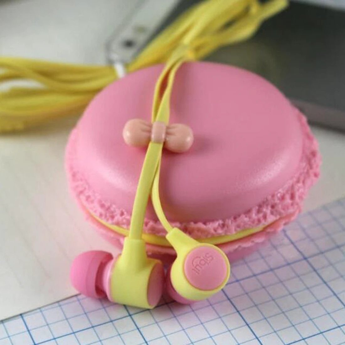 Macaron Earphones - with Case by Bowlift