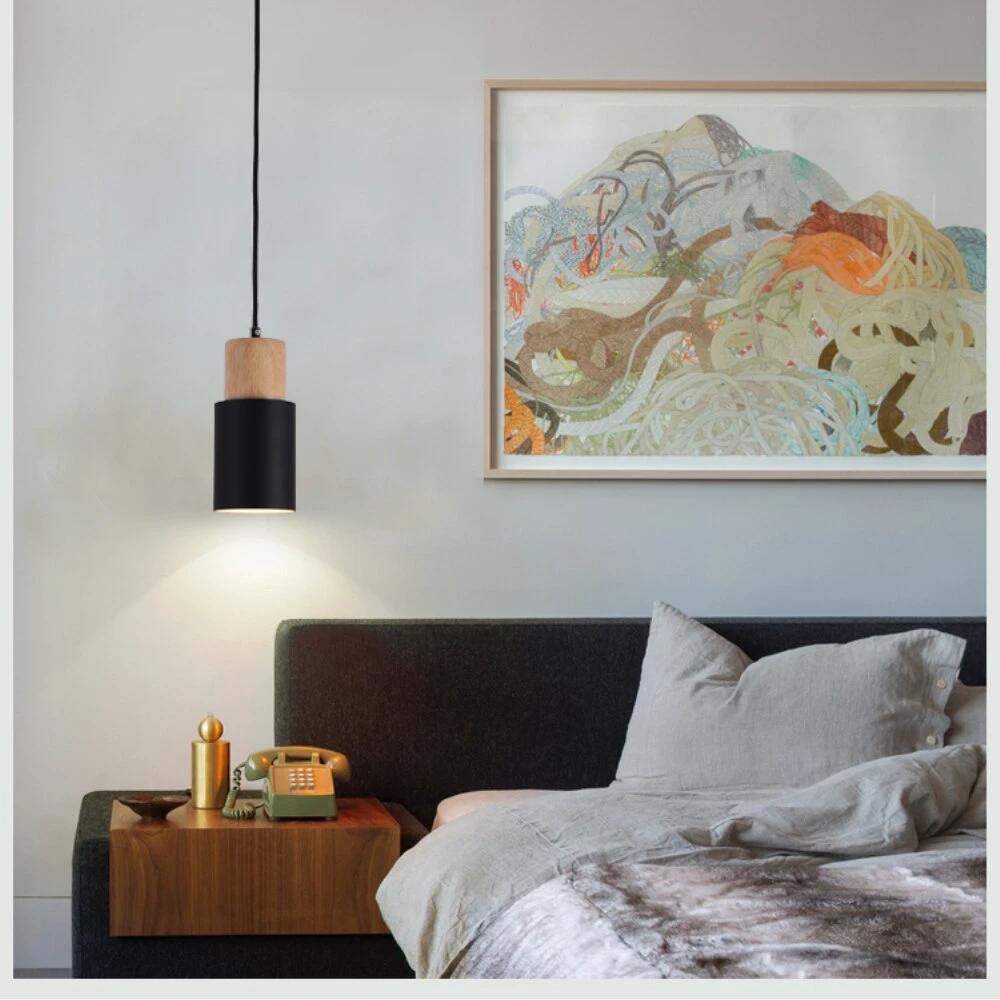 Designer Nordic Wood Base Pendant Lamp by BowLift