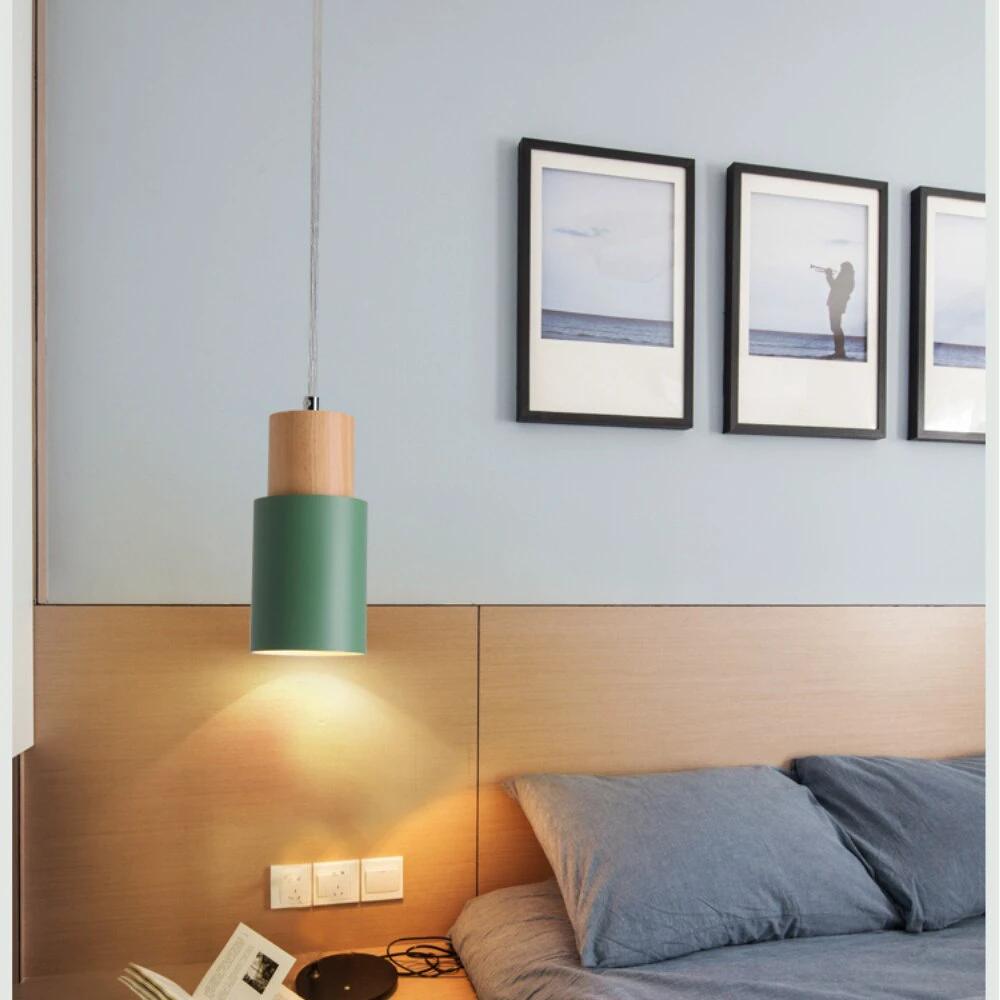 Designer Nordic Wood Base Pendant Lamp by BowLift
