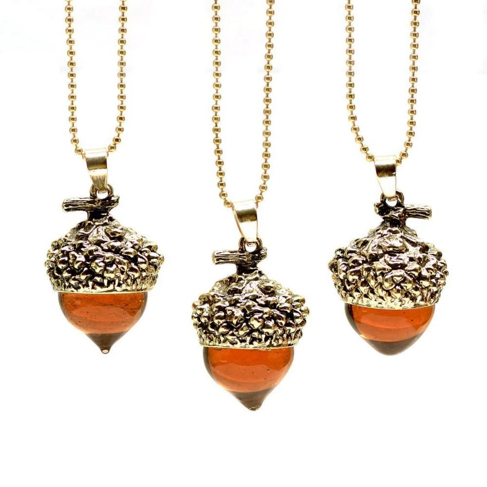 Glass Acorn Necklace by Bowlift