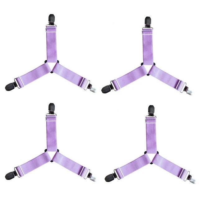 HoldTight - 4 Piece Elastic Bed Sheet Clips by Bowlift
