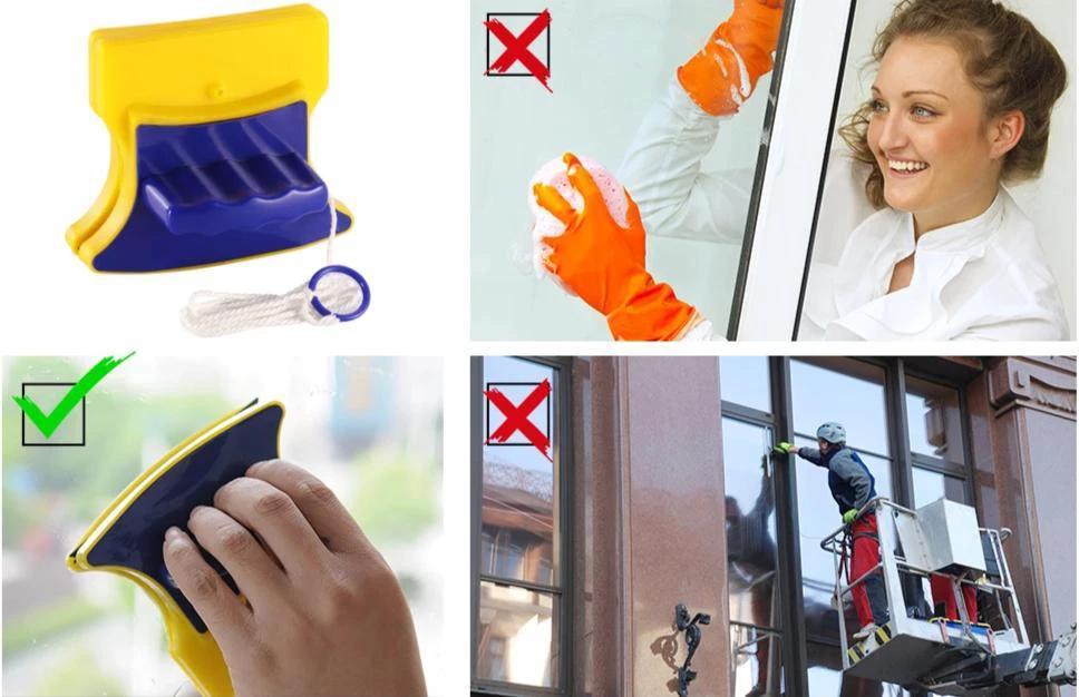 MagnaKlean - Double Sided Glass Cleaning Magnetic Brush by Bowlift