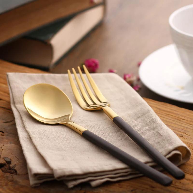 Hemingway Black/Gold Silverware by Bowlift
