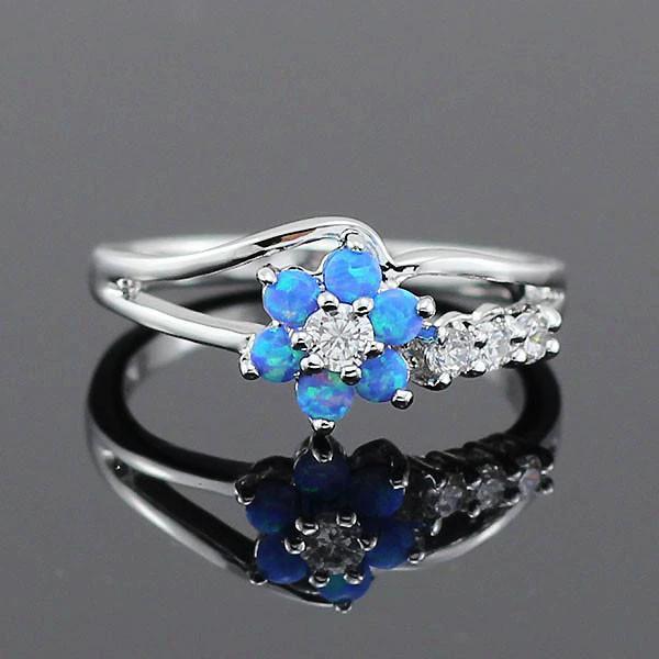 Flower Fire Opal Rings by Bowlift