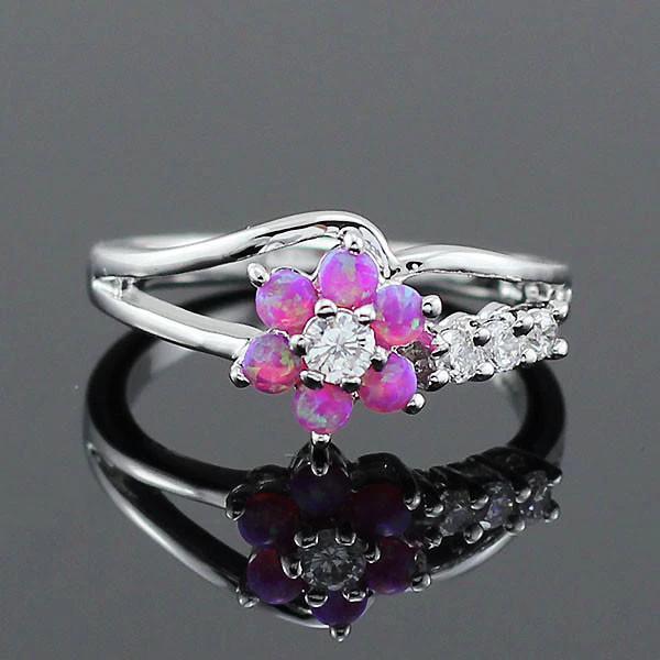 Flower Fire Opal Rings by Bowlift