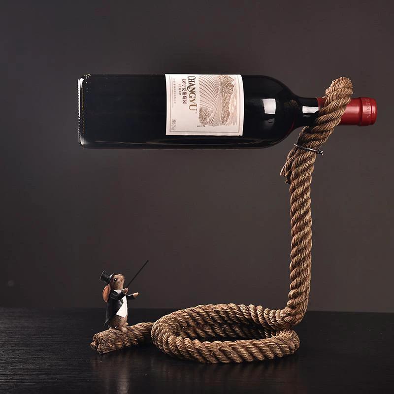 The Magic Rope Wine Holder by Bowlift