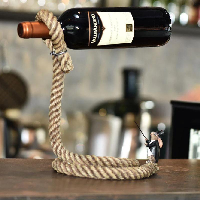 The Magic Rope Wine Holder by Bowlift