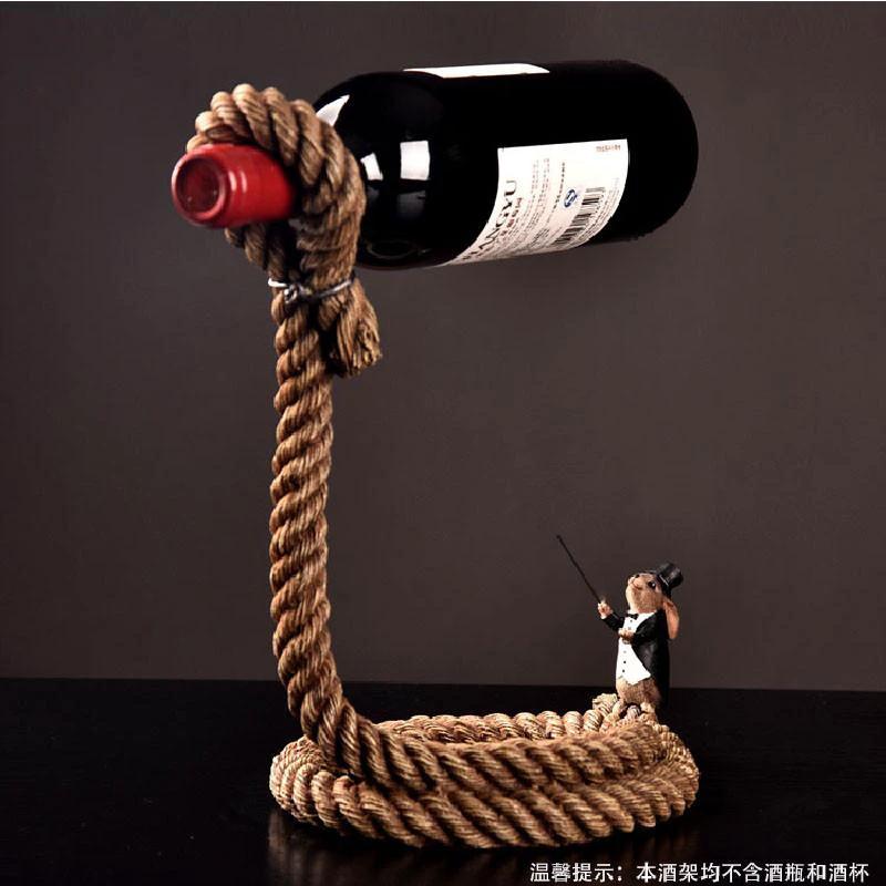 The Magic Rope Wine Holder by Bowlift