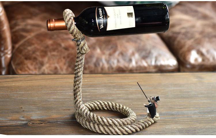 The Magic Rope Wine Holder by Bowlift