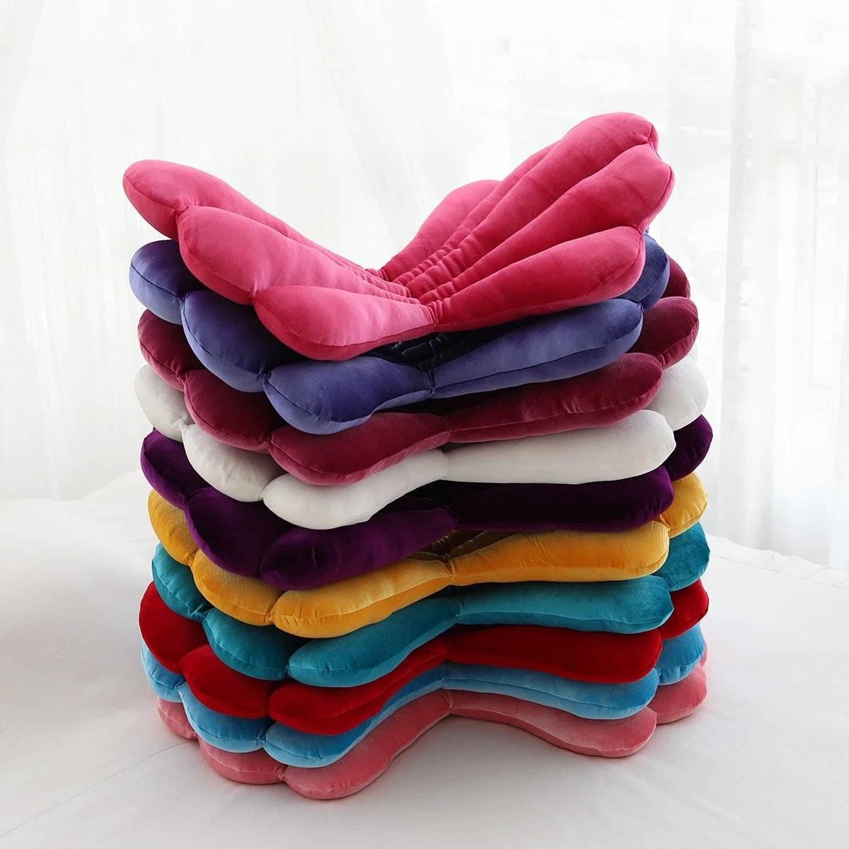 Velvet Shell Seat Cushion by Bowlift