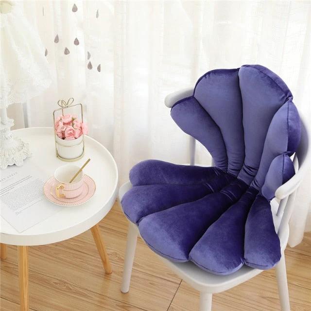Velvet Shell Seat Cushion by Bowlift