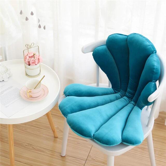 Velvet Shell Seat Cushion by Bowlift