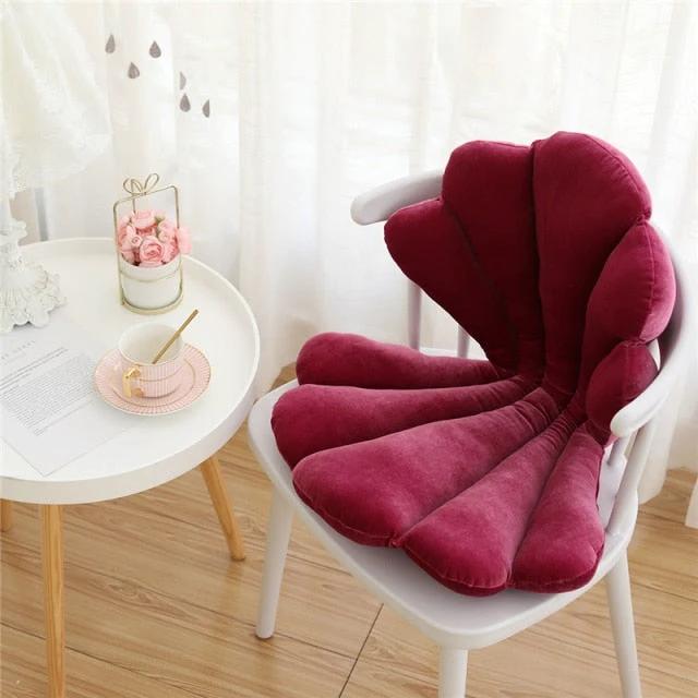 Velvet Shell Seat Cushion by Bowlift