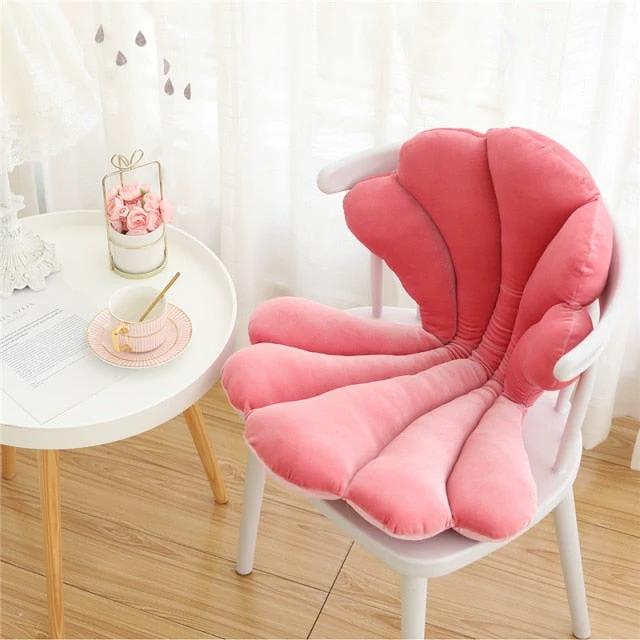 Velvet Shell Seat Cushion by Bowlift