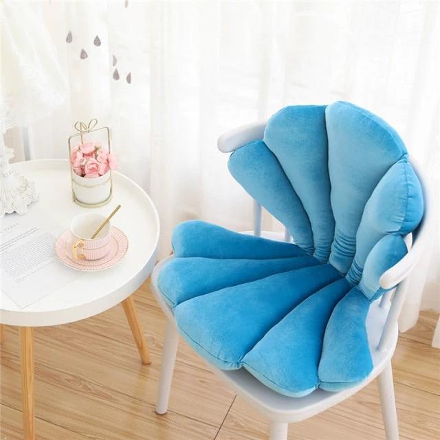 Velvet Shell Seat Cushion by Bowlift