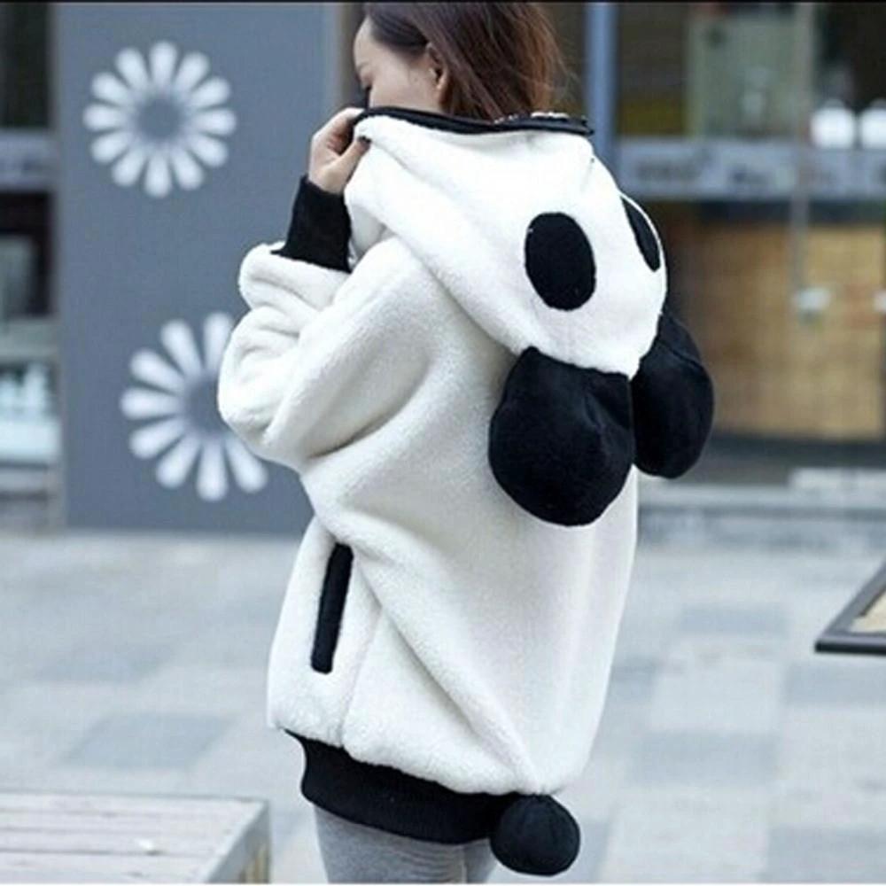 Fluffy Panda Hoodie by Bowlift