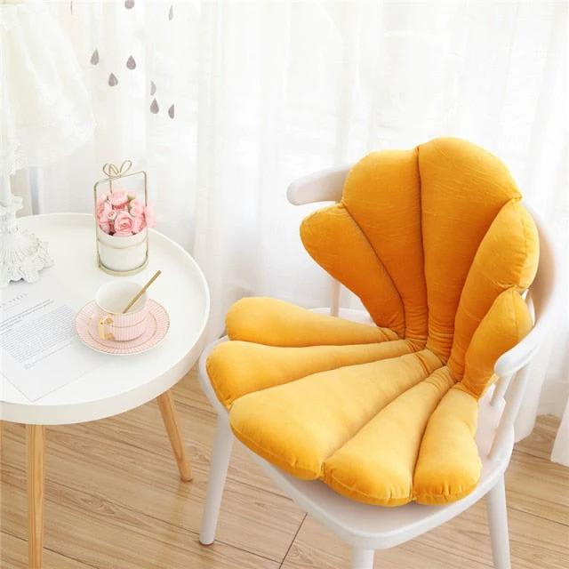 Velvet Shell Seat Cushion by Bowlift