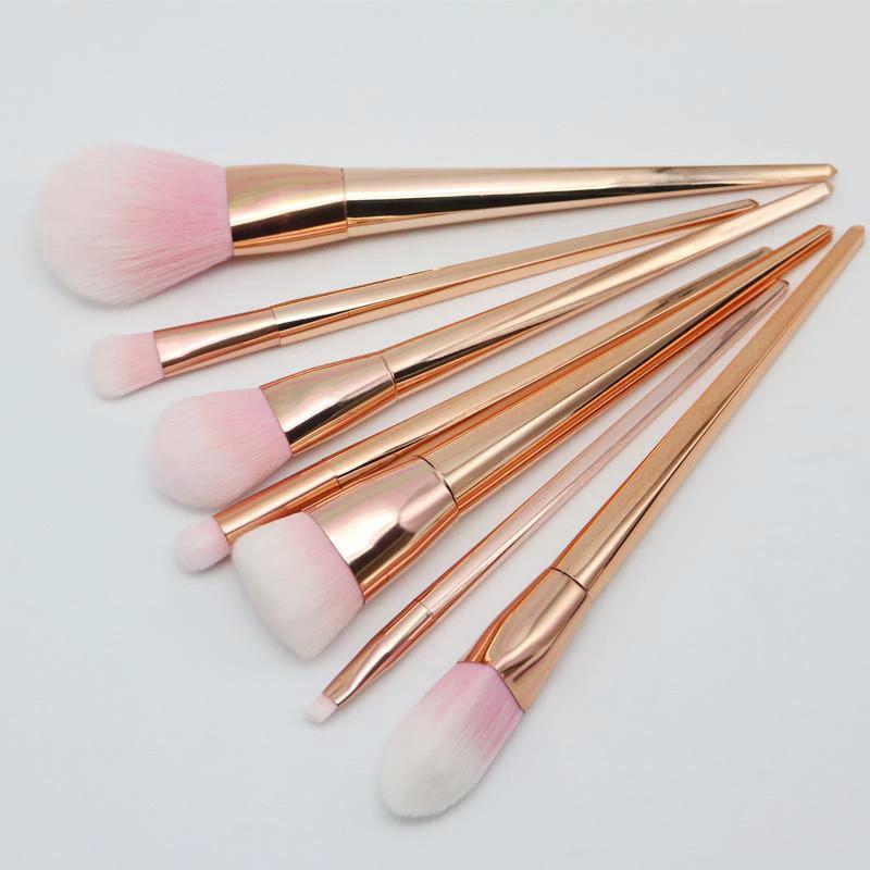 Rose Gold Contour Makeup Brushes - 7 Piece Set by Bowlift