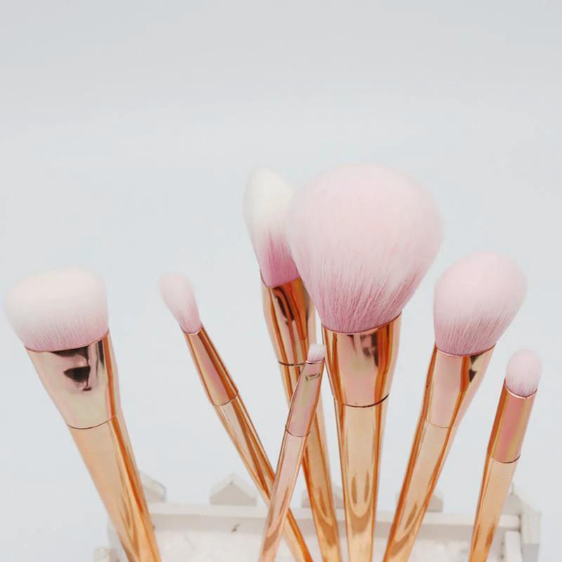 Rose Gold Contour Makeup Brushes - 7 Piece Set by Bowlift